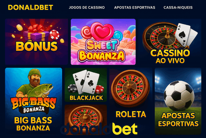 Jogos e bônus no Cassino DONALDBET