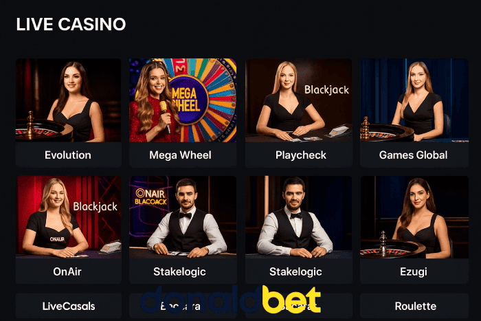 O DONALDBET Live Casino lança promoções regularmente