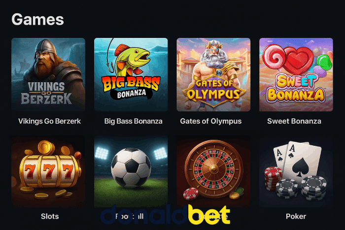 Jogos de cassino DONALDBET